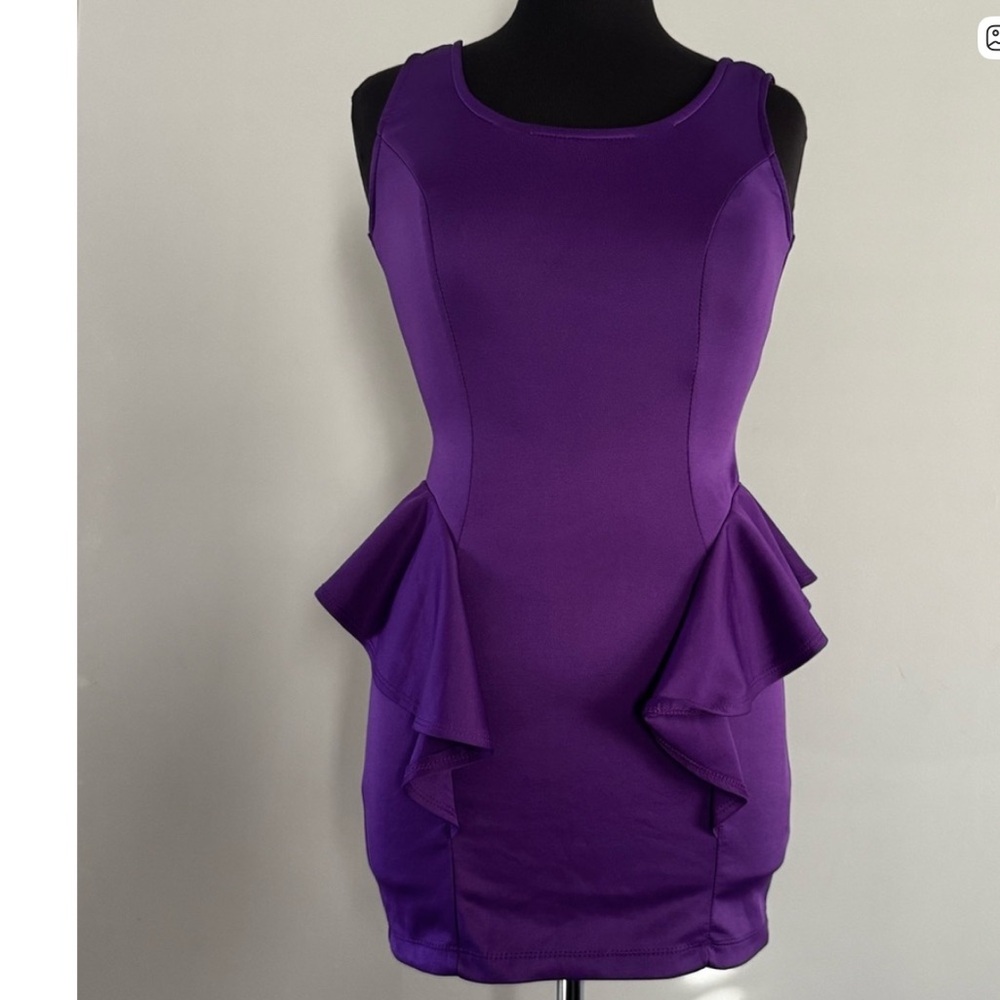 Snap Bold Purple Mini Dress
